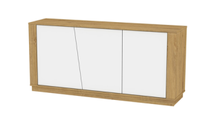 Anya Living JEDI Sideboard 3Drawer Beaufort Oak - White